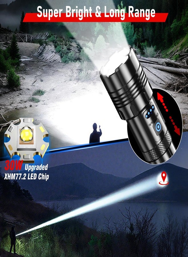 Shadowhawk Torch Lights Rechargeable, Led Torch Light High Power 10000 Lumen, XHM77.2 Long Distance Flash Light Charging Torchlight, Powerful 7 Light Modes Flashlight for Trekking Hunting Emergency - Image 2